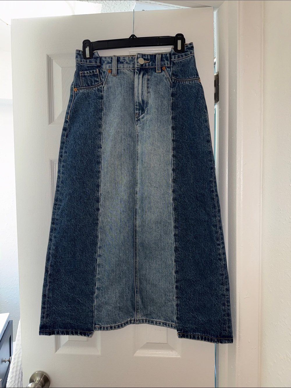 Blank NYC Two-Tone Denim Skirt
